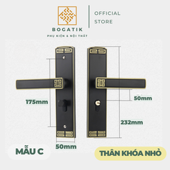 Khoá gạt cửa phòng, 2 màu phong cách cổ điển sang trọng, hợp kim nhôm, khoá giảm thanh, chống ồn