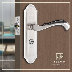 Khoá cửa tay gạt dòng phổ thông giá rẻ, INOX 201 phong cách hiện đại, sử dụng cho cửa gỗ và cửa nhôm