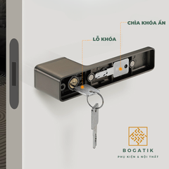 Khóa cửa tay gạt khóa cửa gỗ GRAYSON hợp kim nhôm phong cách tối giản hiện đại