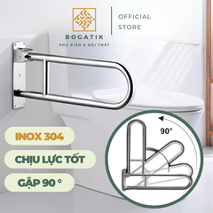 THANH TAY VỊN NHÀ TẮM AN TOÀN CHO NGƯỜI GIÀ, TAY VỊN CHỮ U INOX SUS 304 DÀY 1 LY, BH 24 THÁNG