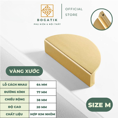 Tay nắm cửa tủ ngăn kéo tay nắm tủ bếp hình bán nguyệt hợp kim nhôm đen, vàng kim hiện đại