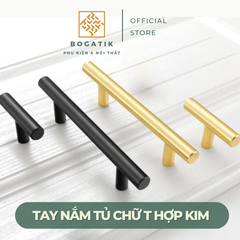Tay nắm cửa tủ ngăn kéo tay nắm tủ bếp hợp kim nhôm đen, vàng hiện đại