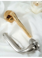 Khóa cửa phân thể chất lượng đồng thau kiểu dáng tinh tế, hiện đại, tối giản họa tiết gợn sóng DT705