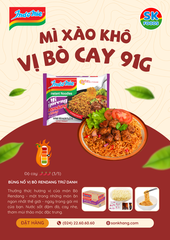 Thùng 40 Gói Mì trộn Indomie Vị Bò Cay 91g