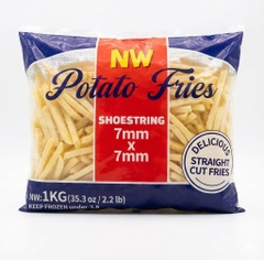 Khoai Tây Cọng 7x7 Nongwoo (Gói 1kg) – Giòn Rụm, Vàng Ươm, Chuẩn Vị Fast Food
