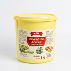 Xốt Mayonnaise MEJE Xô 3kg - Hộp Nhựa Nắp Kín Tiện Lợi - Sánh Mịn, Thơm Béo, Chuẩn OCOP
