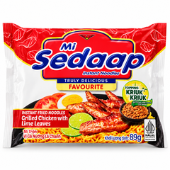 Mỳ Trộn Sedaap Vị Gà Nướng Lá Chanh (Thùng 30 Gói x 89g) – Chuẩn Vị Đậm Đà, Thơm Ngát Lá Chanh