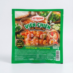 Viên Chiên Hỗn Hợp Xốt Mắm Tỏi LC Foods - Gói 500g - 8 Loại Viên Đa Dạng Kèm Sốt Đậm Đà, Ăn Là Ghiền