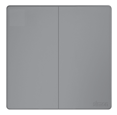Công tắc đôi 2 chiều 16A Simon K3 571022-61 Màu ghi xám lắp chuẩn đế vuông