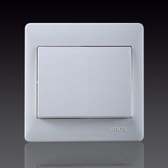 50S- Bộ công tắc nút nhấn đơn Simon 51011BF Màu trắng
