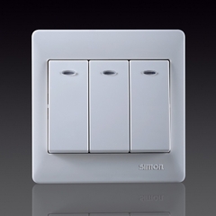 50S- Bộ công tắc ba 2 chiều có đèn LED Simon 51032BDMàu trắng