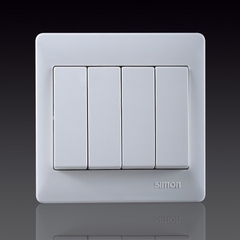 50S- Bộ công tắc bốn, 2 chiều Simon 51042B Màu trắng