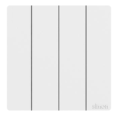 Công tắc bốn 2 chiều 16A Simon K3 571042 Màu trắng lắp chuẩn đế vuông