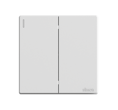 Module Công tắc đôi 1 chiều màu trắng Simon Series S6 581021 lắp chuẩn đế vuông