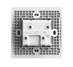 Module Công tắc đôi 1 chiều màu trắng Simon Series S6 581021 lắp chuẩn đế vuông