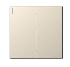 Module Công tắc đôi 1 chiều màu sâm panh Simon Series S6 581021 lắp chuẩn đế vuông