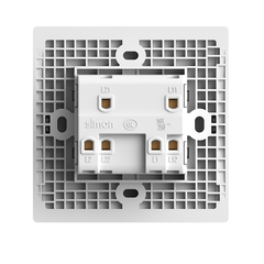 S6- Bộ công tắc 20A 2 cực 2 chiều kèm đèn LED Simon 582026 Màu trắng
