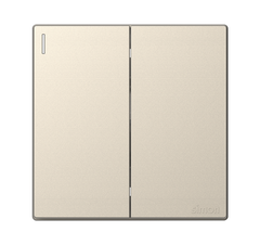 S6- Bộ Công tắc trung gian đôi (Champagne) Simon 581046-46 Màu sâm panh