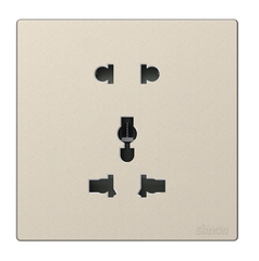 Module Ổ cắm 3 chấu đa năng và 2 chấu màu sâm panh Simon S6 581080V-46 đế vuông