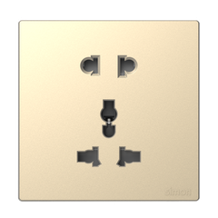 Module Ổ cắm 3 chấu đa năng và 2 chấu màu sâm panh Simon S6 581080V-46 đế vuông