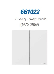 Module công tắc đôi 2 chiều màu trắng Simon M7 661022 đế vuông