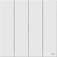 Module công tắc bốn 1 chiều màu Trắng Simon M7 661041 đế vuông