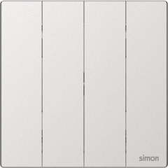M7 Metal- Bộ công tắc bốn 2 chiều (Frosted Sliver) Simon 661042M-2A