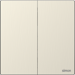 M7 Metal- Bộ công tắc trung gian đôi (Satin Gold) Simon 661046M-2C
