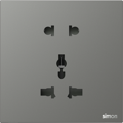 M7 AIR- Bộ ổ cắm 2 chấu + 3 chấu đa năng (10A 250V) (Platinum Grey) Simon 661080-6Q