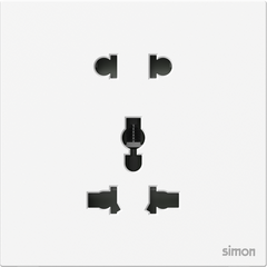 Module Ổ cắm đôi đa năng và 2 chấu Màu Trắng Simon M7 661080 đế vuông