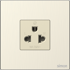 M7 Metal- Bộ ổ cắm đơn 3 chấu (Satin Gold) Simon 661087M-2C