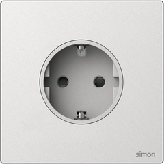 M7 Metal- Bộ ổ cắm Schuko (Frosted Sliver) Simon 661687M-2A