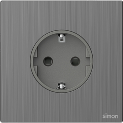 M7 Metal- Bộ ổ cắm Schuko (Brushed Grey) Simon 661687M-2B