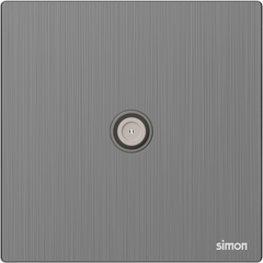 M7 Metal- Bộ ổ cắm TV chuẩn F (Brushed Grey) Simon 665114M-2B