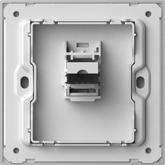 M7 Metal- Bộ ổ cắm điện thoại (RJ11) (Frosted Sliver) Simon 665214M-2A
