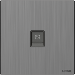 M7 Metal- Bộ ổ cắm điện thoại (RJ11) (Brushed Grey) Simon 665214M-2B