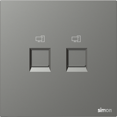 M7 AIR- Bộ ổ cắm mạng Cat6 đôi (Platinum Grey) Simon 665228-6Q