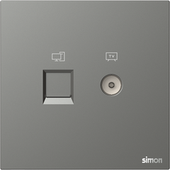 M7 AIR- Bộ ổ cắm TV+ mạng Cat6 (Platinum Grey) Simon 665302-6Q