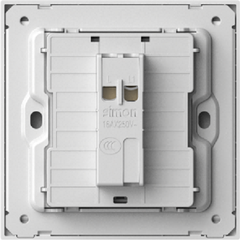 Bộ nút bấm chuông cửa màu vàng mặt kim loại Simon M7 666301M-2C lắp đế vuông