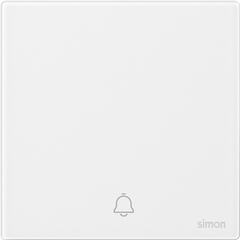 Bộ nút nhấn chuông cửa màu trắng mặt kính Simon M7 666301G-4F lắp đế vuông