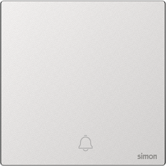 Bộ nút bấm chuông cửa màu bạc mặt kim loại Simon M7 666301M-2A