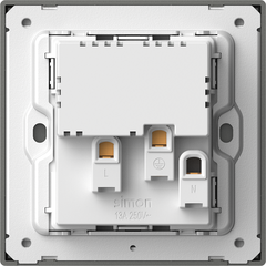 Bộ ổ cắm 3 chấu kèm cổng sạc USB và Type C màu xám mặt kính Simon M7 66E7253G-4D lắp đế vuông