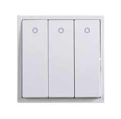 Công tắc ba 2 chiều màu trắng có đèn LED Simon I7 701034 lắp đế vuông