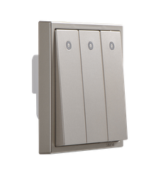 Công tắc ba 2 chiều có đèn LED Simon I7 701034-46 màu sâm panh đế vuông