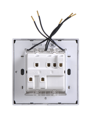 Công tắc ba 1 chiều có đèn LED Simon I7 701033-61 màu xám đế vuông