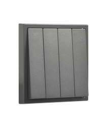 Module Nút nhấn nhả bốn màu xám Simon I7 701041F-61 mặt vuông