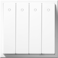 Công tắc bốn 2 chiều có đèn LED Simon I7 701044 lắp đế vuông