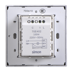 Công tắc cảm biến âm thanh và ánh sáng Simon I7 70E401-61 màu xám