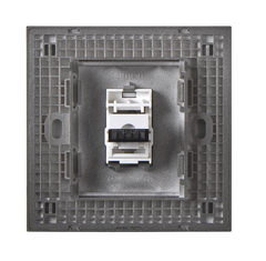 E6- Bộ ổ cắm điên thoại đơn (Grey) Simon 725214-61 Màu xám