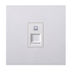 E6- Bộ ổ cắm dữ liệu đơn Cat6e Simon 725218 Màu trắng